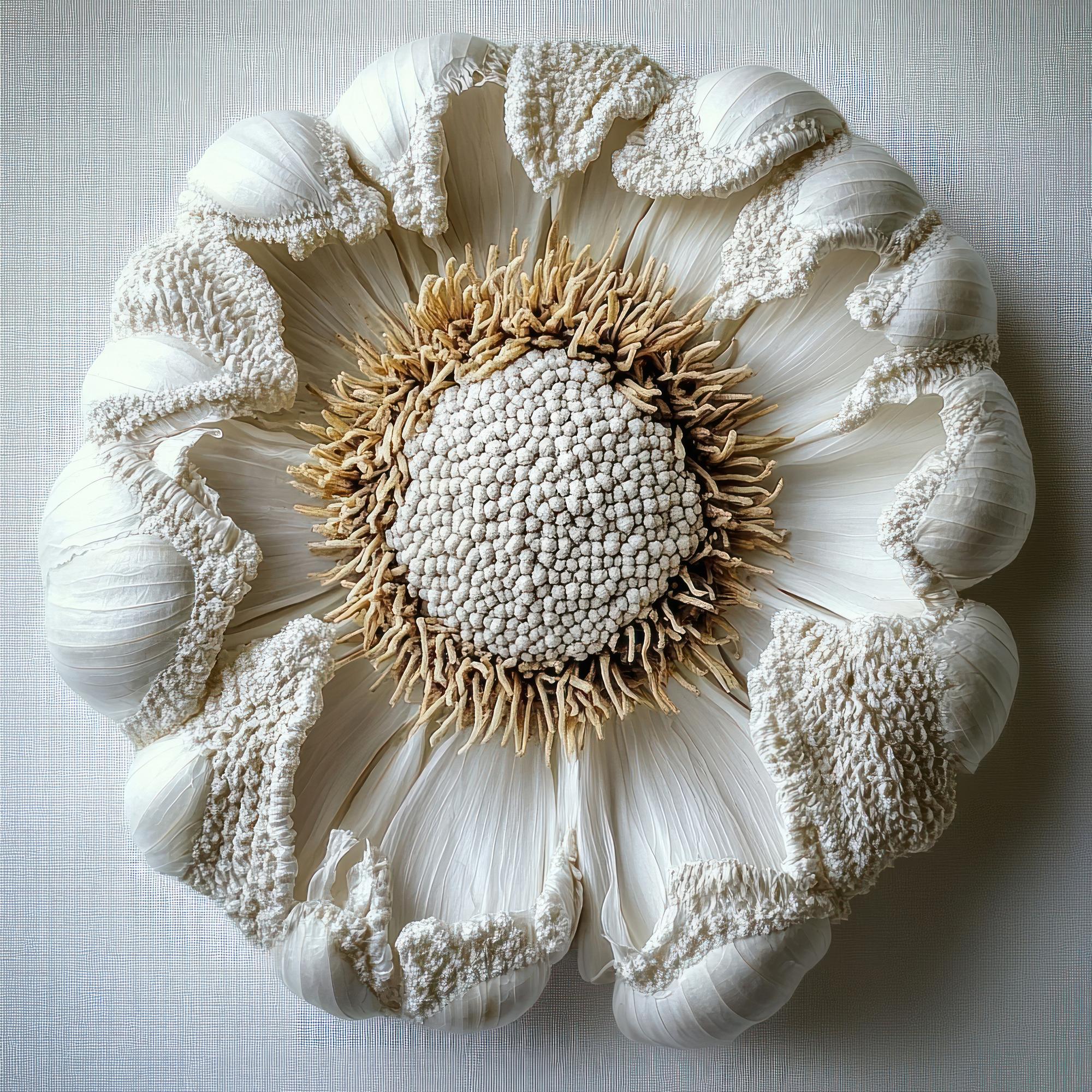 Leinwand mit detailreicher Blumenstickerei